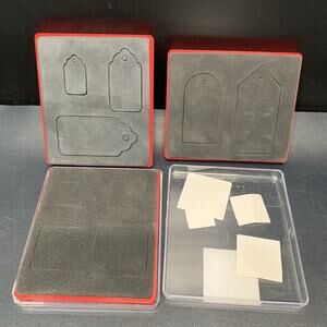 Sizzix Cuts Tags Scallop Combo Square Set Die-Cut Lot Of 3 Provo Craft